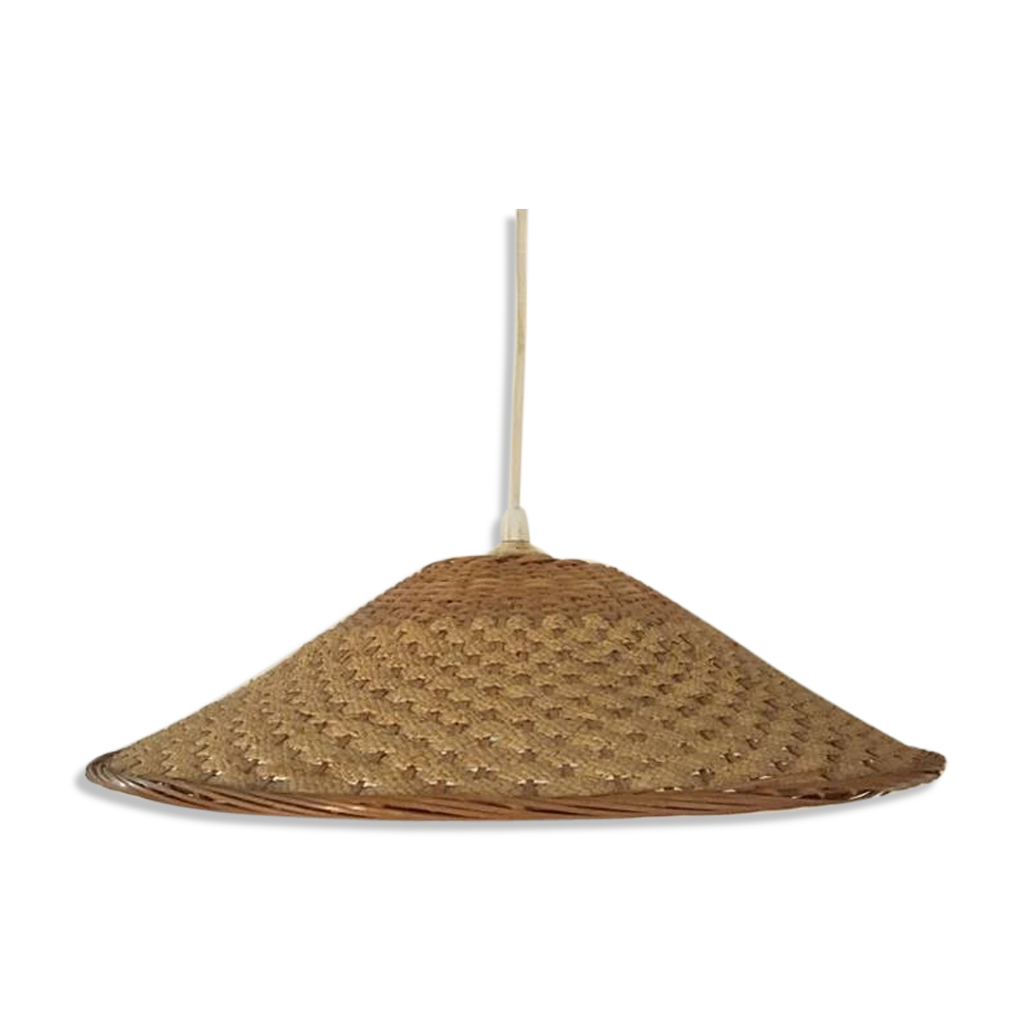 Hanging lamp Bohemian style wicker