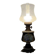 Limoges table lamp France porcelain brass glass vintage 20th century