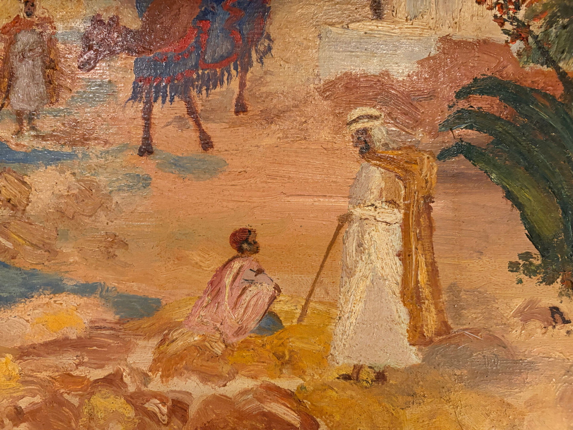 Oriental painting 1949 R.Pécoux Oasis