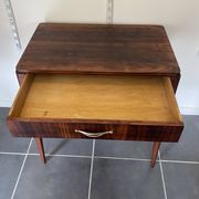 Table d’appoint, bureau 1 tiroir en placage de palissandre, 1950