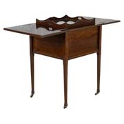 English Mahogany Side Table with Hidden Tray, 1880