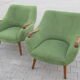 Paire de fauteuils années 50 design Rare