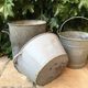 Ancienne bassine en zinc cache-pot 40 cm