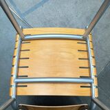 Postmodern chair in metal and wood by Ruud Jan Kokke for Harvink, 1990s.