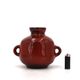 Blood red ceramic vase with handles by Max Idlas, 1960s.