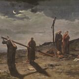 Tableau nocturne signé et daté 1882