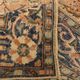 Vintage Turkish rug in red and beige with floral medallion, 199 × 288 cm