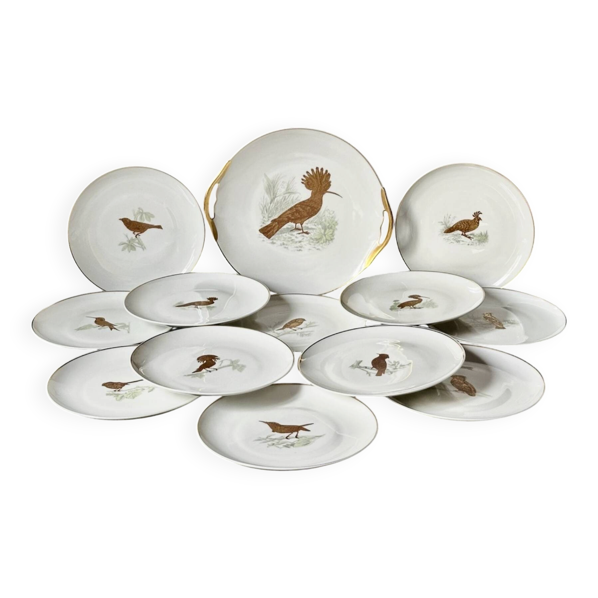 Service Bernardaud Les oiseaux d’or