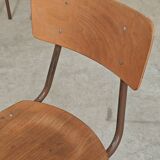 Lot de 35 chaises d'école tchèque Kovona style bistrot des
