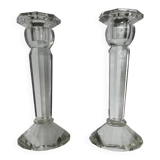 Pair of crystal candlesticks