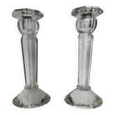 Pair of crystal candlesticks