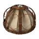 Suspension vintage en rotin et lin