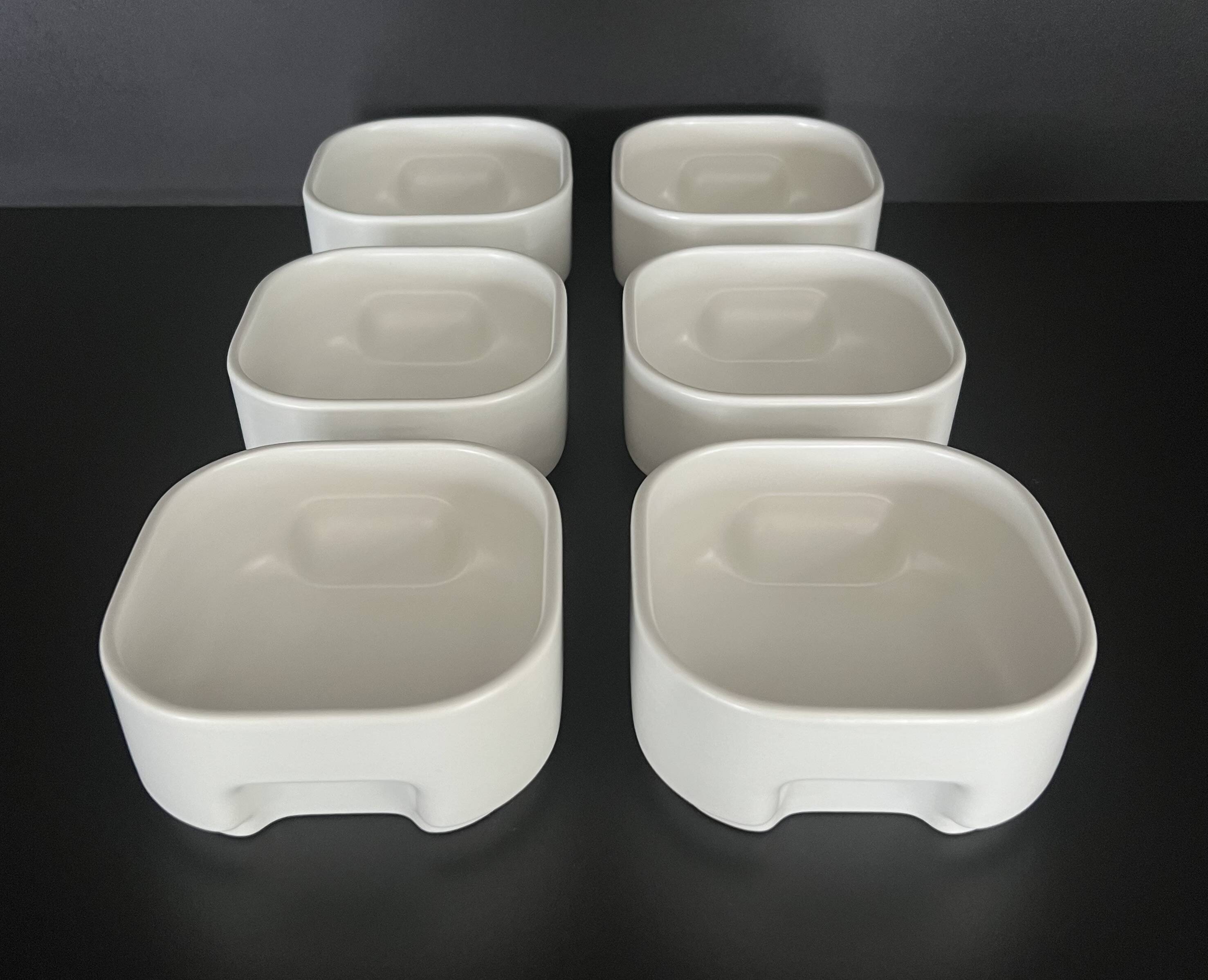 Bowls, ramekins (x6) Square by Makio Hasuike for Revelli, Italy 70's