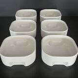 Bowls, ramekins (x6) Square by Makio Hasuike for Revelli, Italy 70's