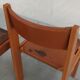 Chaises en orme et cuir, 80's
