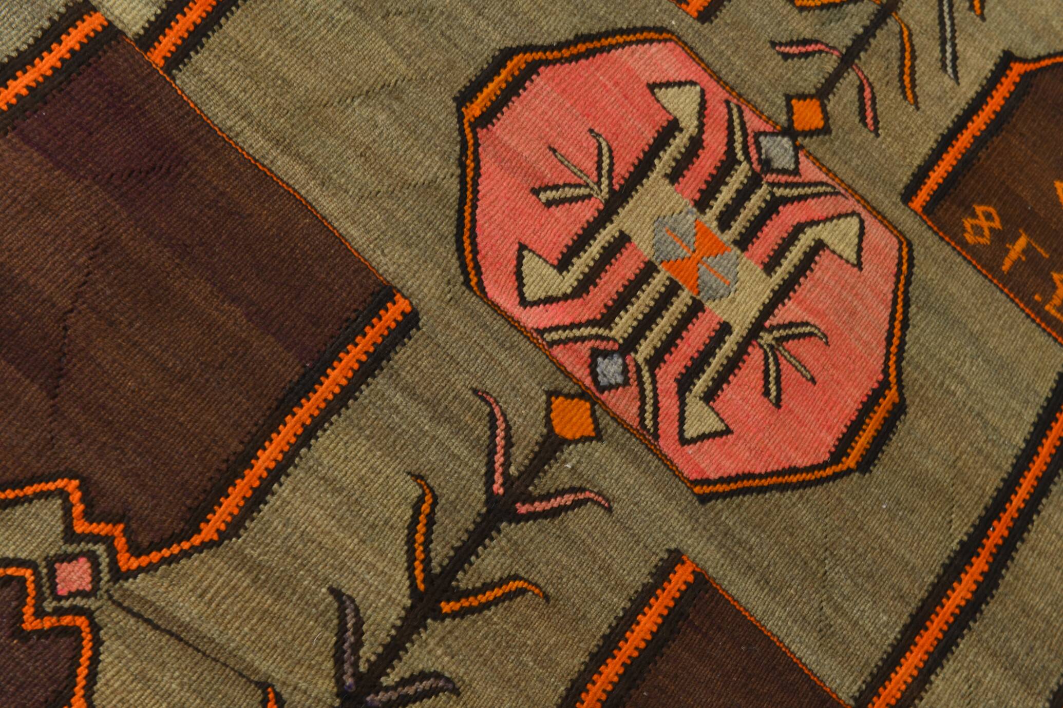 Tapis de couloir Kilim vintage pour escalier ethnique, 99x428 cm