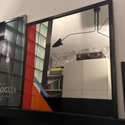 Decorative Art Mirror by Italian artist Eugenio Carmi , Memphis Style , Fun !