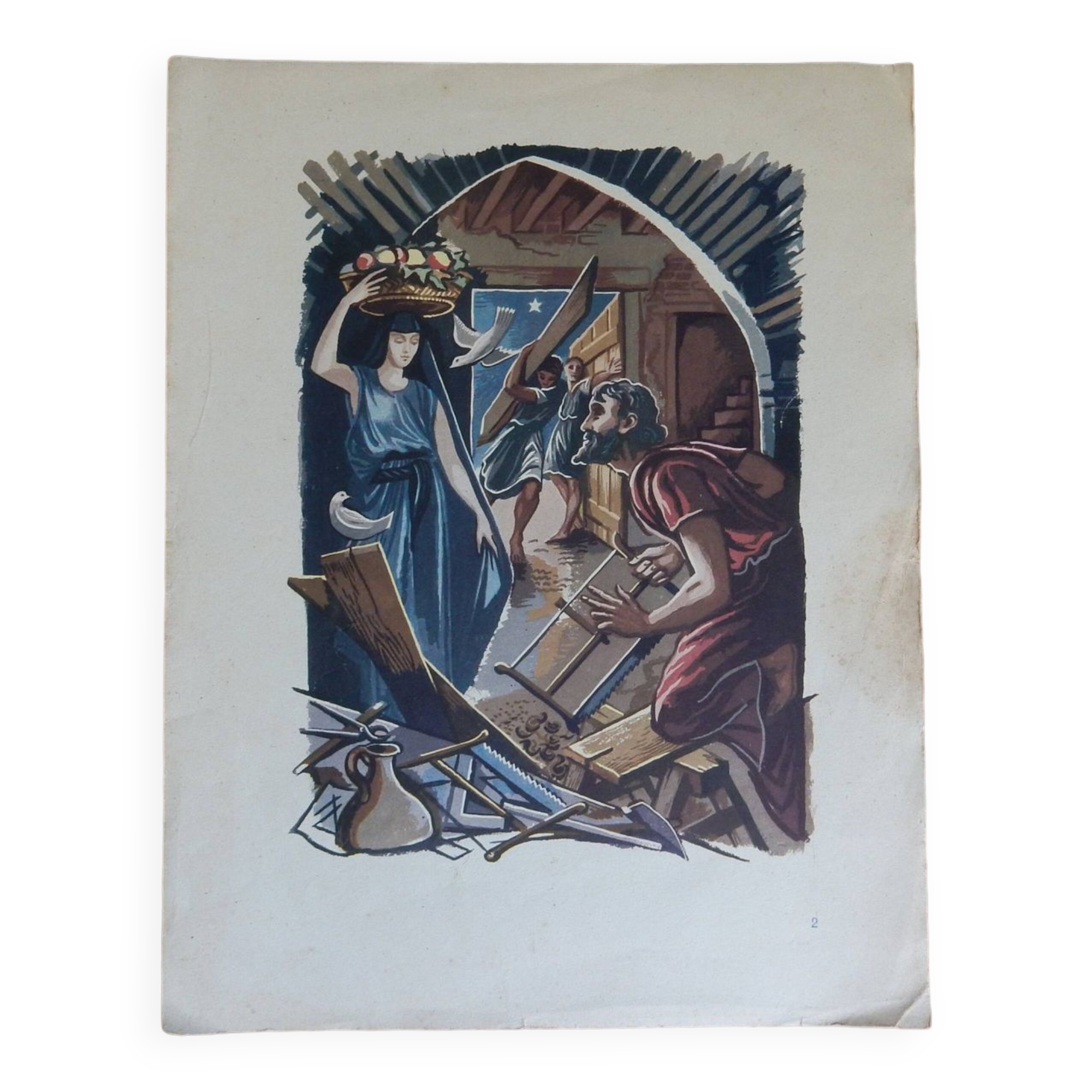 Nativity illustration the announcement made to Joseph