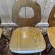 Suite de 4 chaises Baumann modèle œil en bois Design 1950s