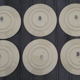 Set of 12 plates faience Longchamp model Agen