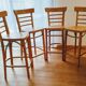 Lot 4 wooden bistro style high chairs