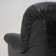 Modular black leather armchairs, 1970s
