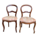 2 Louis Philippe chairs in curved solid wood and ecru fabric