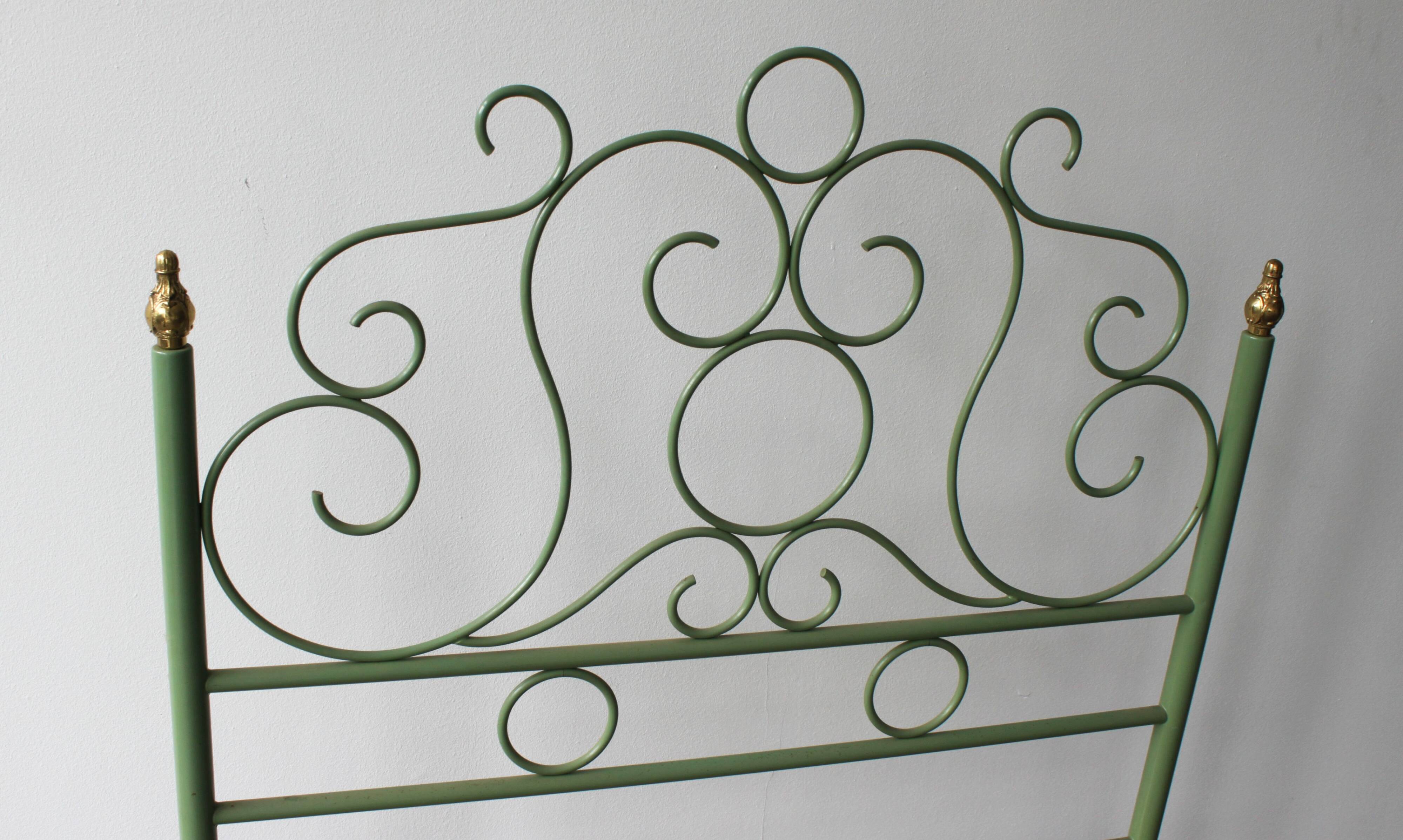 Wrought iron bed, Italy, 1960s.
