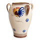 Ceramic vase with four handles from Grottaglie, decorated with a rooster, Apulia.