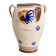 Ceramic vase with four handles from Grottaglie, decorated with a rooster, Apulia.