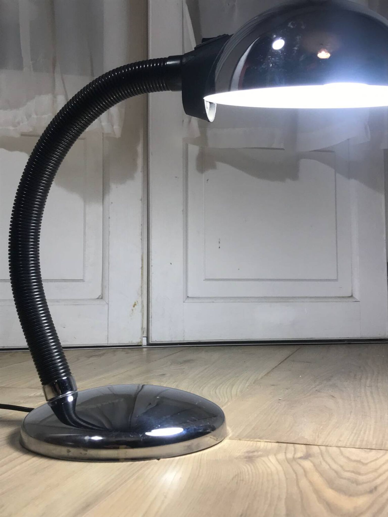 Lampe cobra chromée années 70