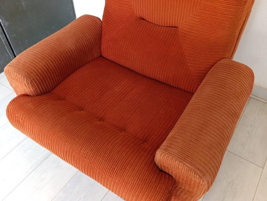 70s corduroy space age armchair