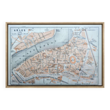 Arles, old small map, printed in 1906.