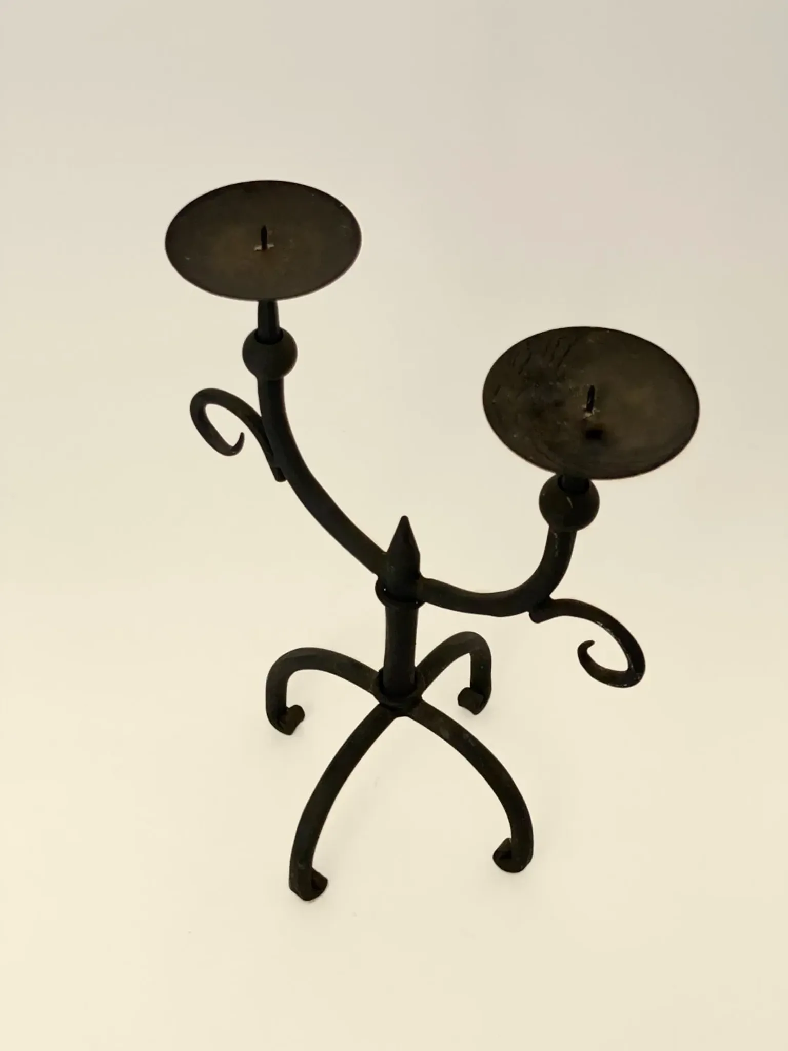 Double chandelier, wrought iron