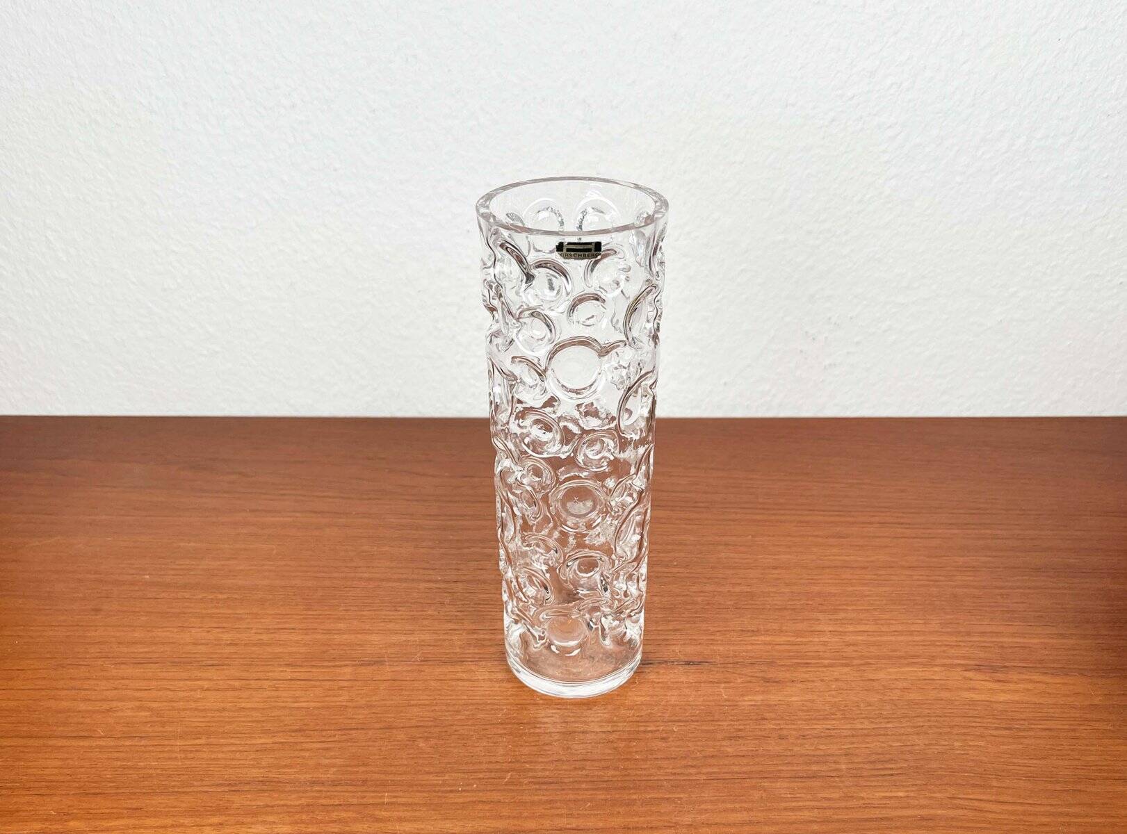 Mid-Century Modern Space Age Bubble Glass Vase by Wilhelm Braun-Feldweg for Hirschberg, Germany, 1960s