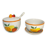 Ensemble vaisselle vintage – tasse avec coupelle & bocal à sucre