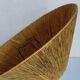 Table lamp in wood and rattan, 50s raffia lampshade
