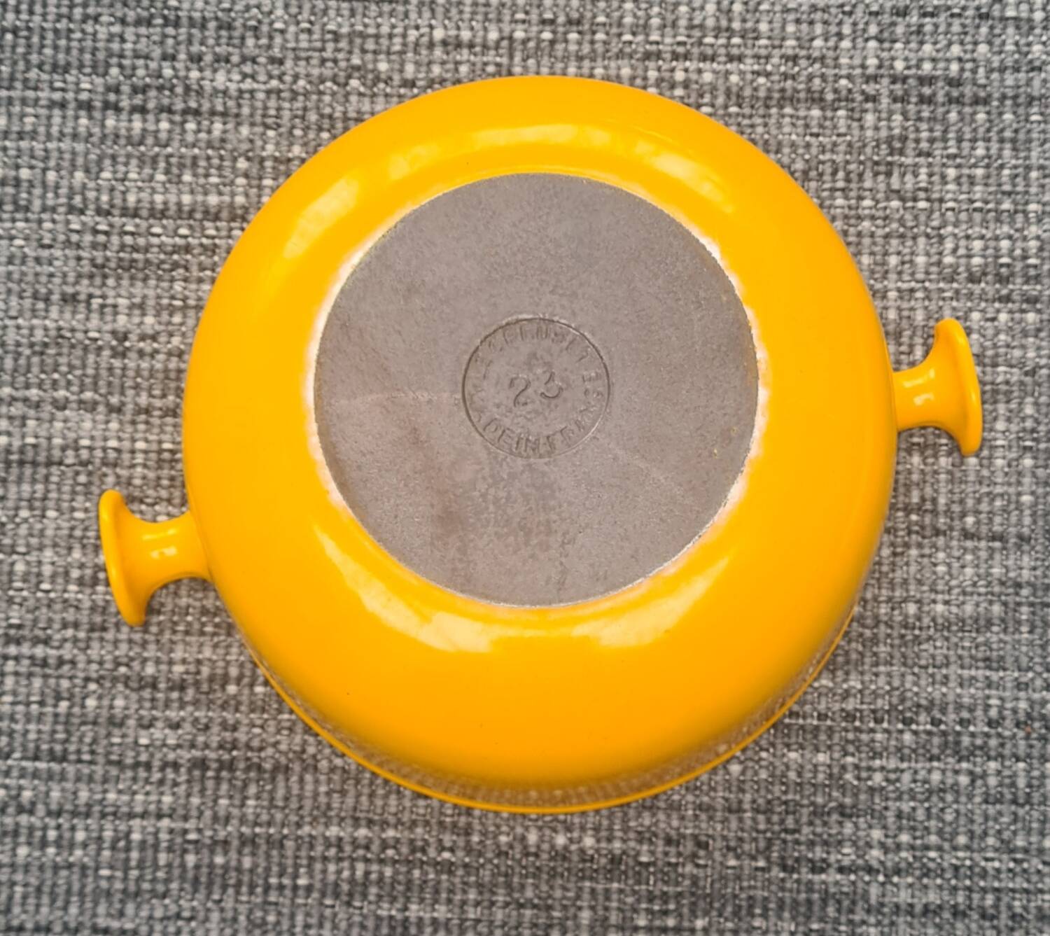 Le Creuset orange casserole dish: vintage
