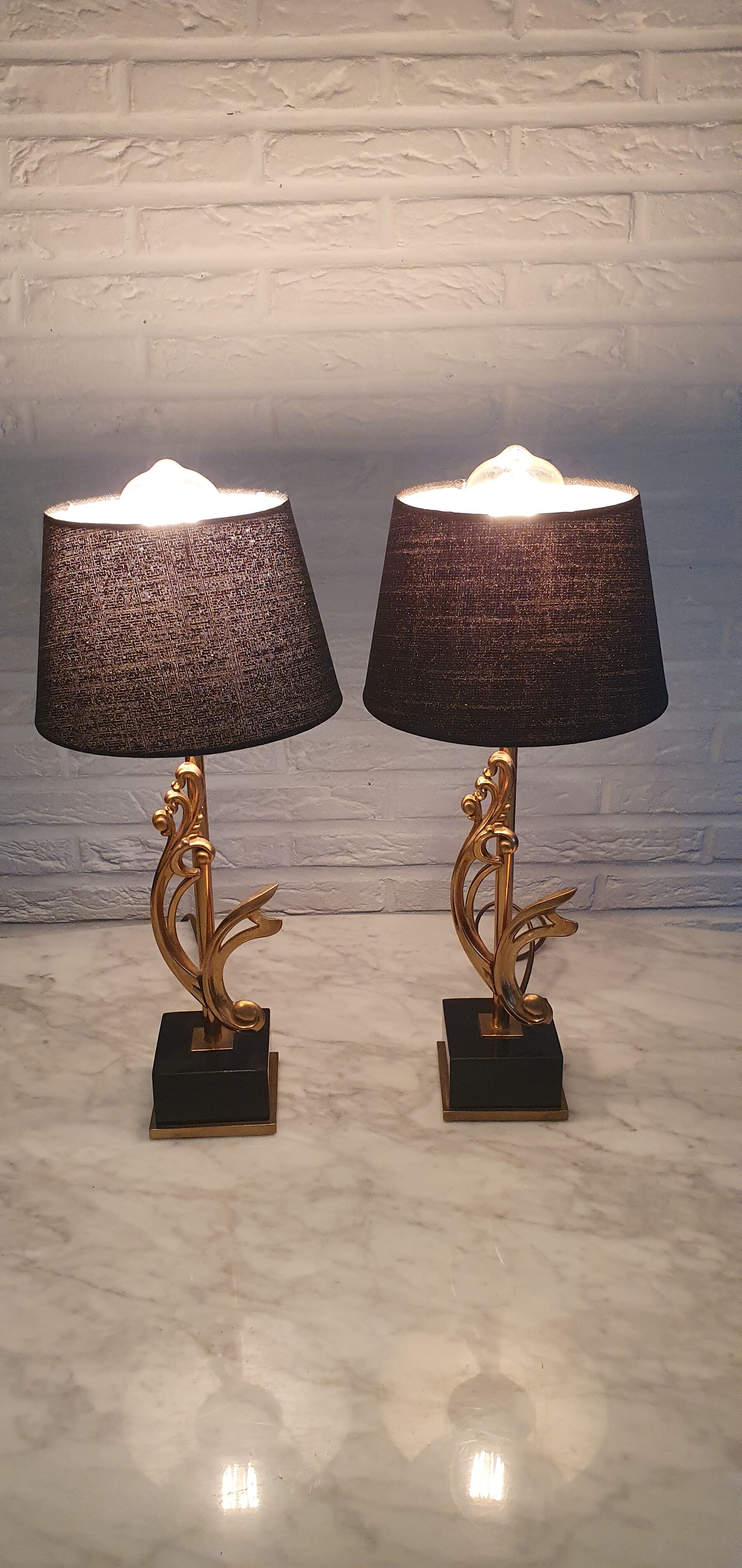 Pair of Deknudt lamps