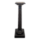 Napoleon III side table in blackened wood with a twisted column.