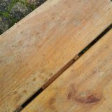 Tabouret ou table basse en bois de pin massif vintage
