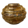 Large Art Deco round vase in amber glass signed Fains, circa 1930.