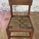 Set of 6 wooden and braided rope chairs
