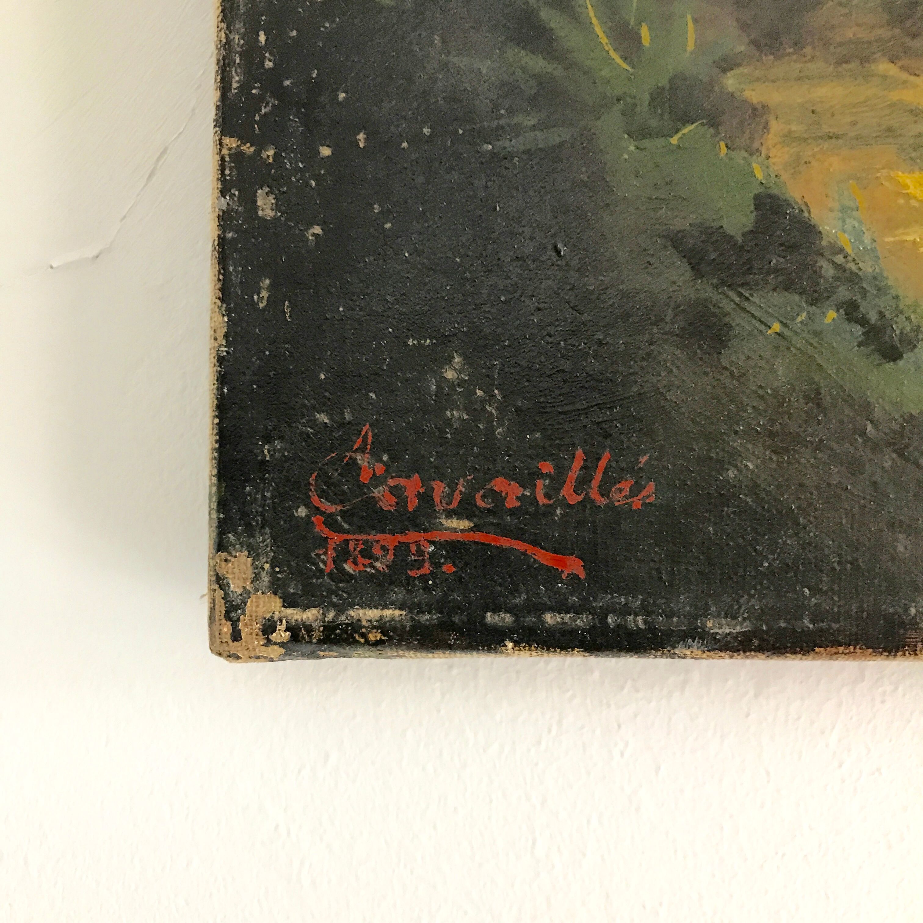 Table oil on canvas Cavaillès