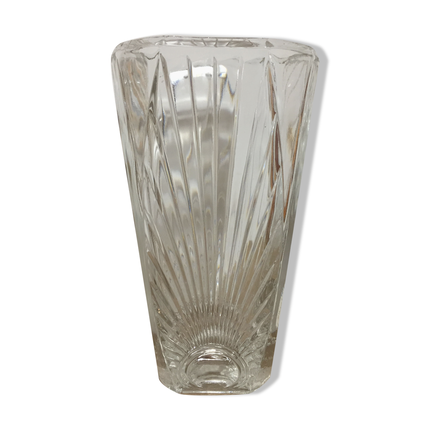 Art Deco vase sun in thick glass