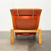 Mid-century modern Pulkka lounge chair by Ilmari Lappalainen for Asko, 1960s.