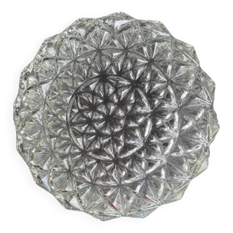 Antique wall light, chiseled glass point. Vintage diamond.