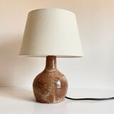 Artisanal lamp in vintage enamelled stoneware