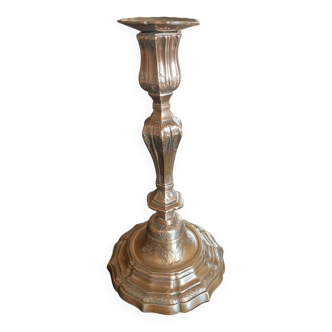 Bougeoir ciselé en bronze d'époque XVIIIe