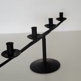 Brutalist candlestick candlestick with 4 metal branches